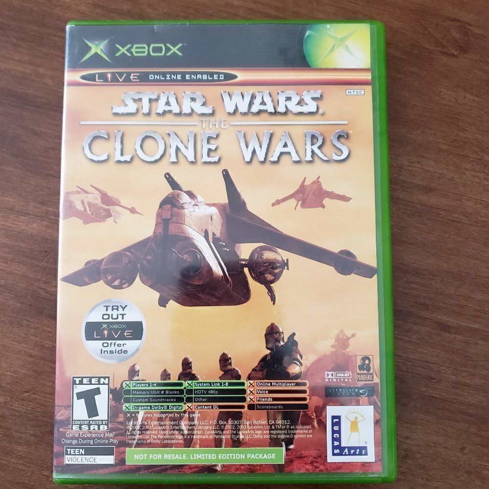 Star Wars The Clone Wars Tetris Worlds Combo Original XBOX Complete works
